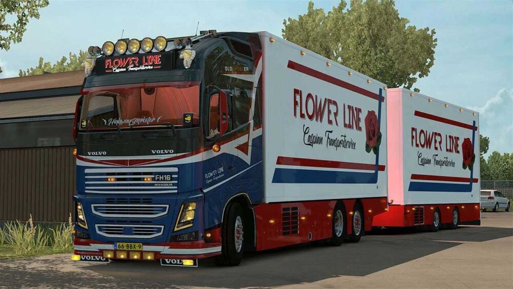 ETS 2 – Volvo FH16 Tandem Flower Line V2.0 Modu – 1.50