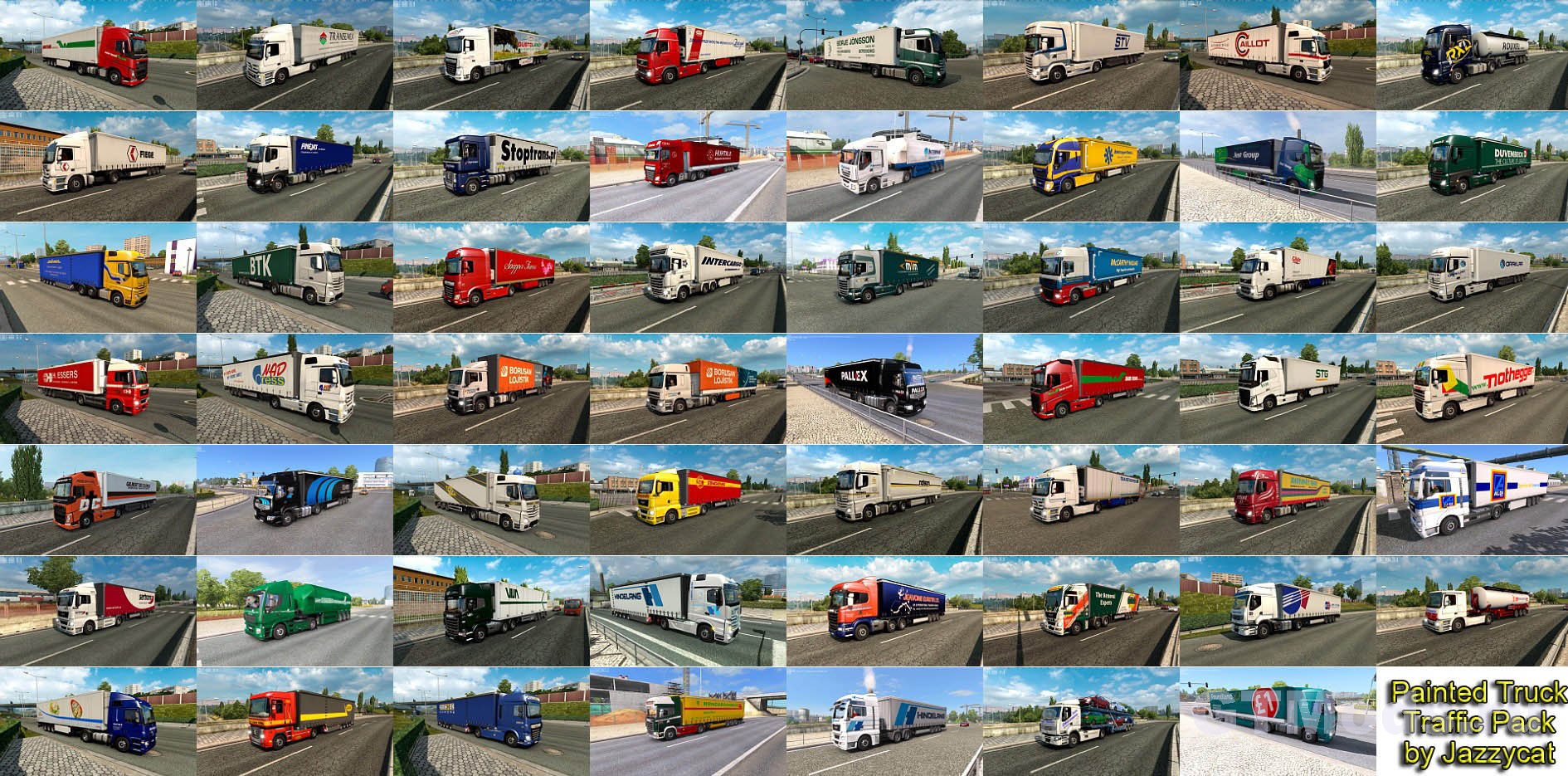 ETS 2 – Boyalı Çekiciler Trafik Paketi Modu – 1.51