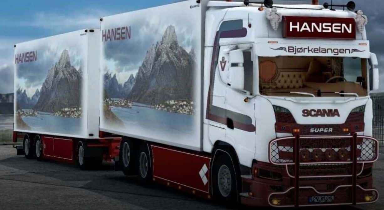 ETS 2 – Scania S580 Tandem Hansen + Dorse V1.4 Modu – 1.53