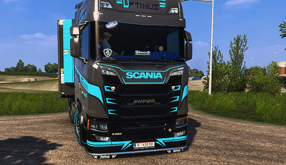 ETS 2 – Scania S Grey/Black Skin V1.0 Modu – 1.51