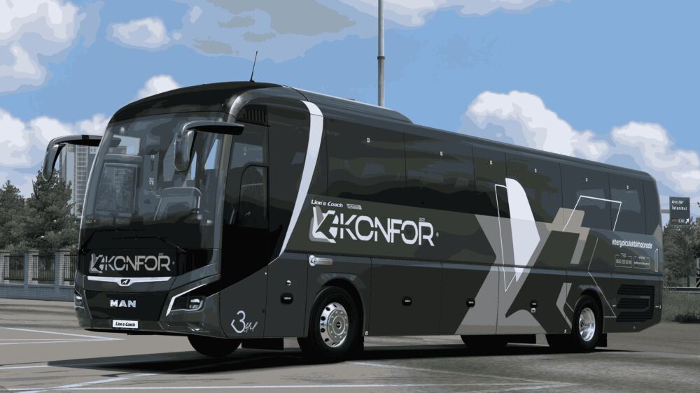 ETS 2 – Man Lions Coach E6 Konfor Turizm New Skin V1.0 Modu – 1.52