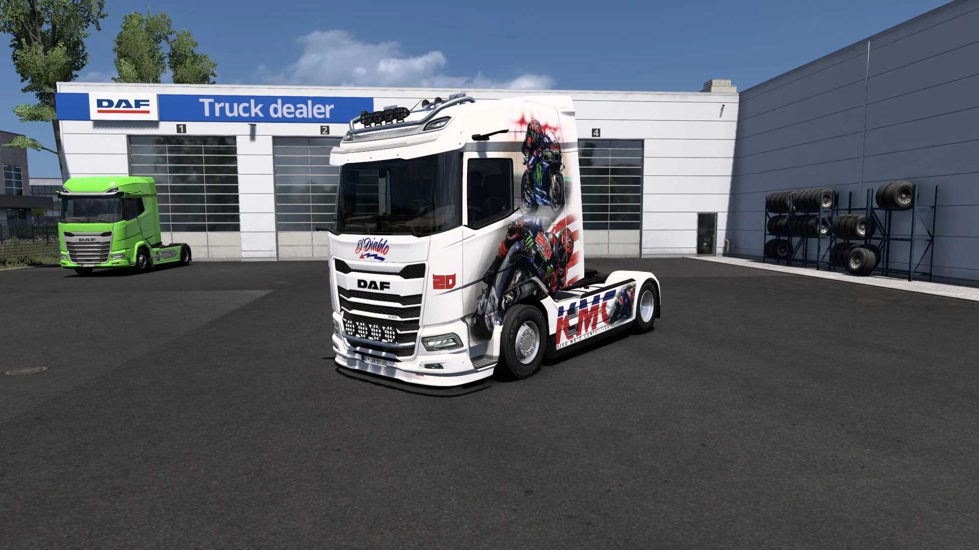 ETS 2 – DAF XG LPTrans Quartararo Skin V1.0 Modu – 1.53